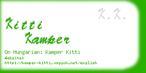 kitti kamper business card